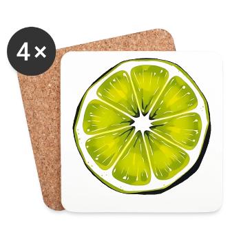 Lime - Untersetzer (4er-Set) - Weiß - Vorne