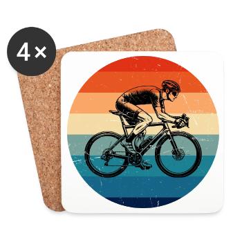 Geschenkidee für einen Roadbike mit Roadbike - Untersetzer (4er-Set) - Weiß - Vorne