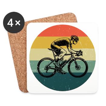 Geschenkidee für einen Roadbike mit Roadbike - Untersetzer (4er-Set) - Weiß - Vorne