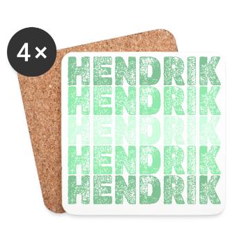 Vorname Hendrik - Untersetzer (4er-Set) - Weiß - Vorne