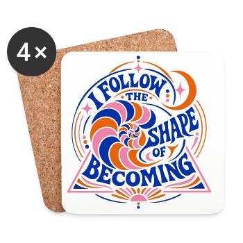 Follow the Shape of Becoming - Untersetzer (4er-Set) - Weiß - Vorne