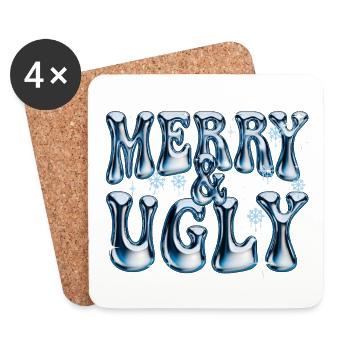 Merry and Ugly - Untersetzer (4er-Set) - Weiß - Vorne