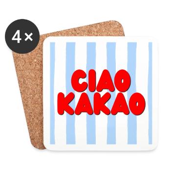 Ciao kakao - Untersetzer (4er-Set) - Weiß - Vorne