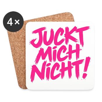 Juckt mich nicht - Cooler Spruch - Untersetzer (4er-Set) - Weiß - Vorne