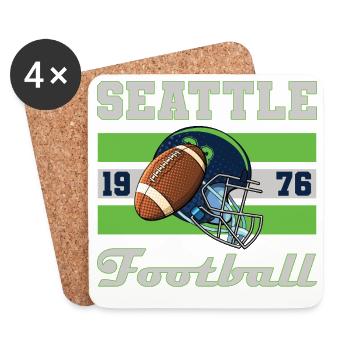 Seattle Football Shirt - Untersetzer (4er-Set) - Weiß - Vorne