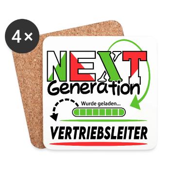 Vertriebsleiter Next Generation Beruf Arbeit Mann  - Untersetzer (4er-Set) - Weiß - Vorne