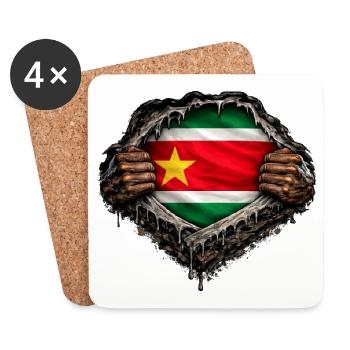 Flagge von Guadeloupe Hyper Realistische Streetwear - Untersetzer (4er-Set) - Weiß - Vorne