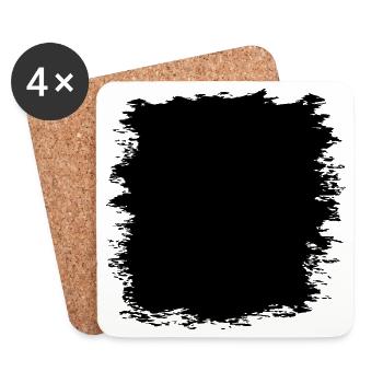 Grunge Textur Hintergrund (Used Look) - Untersetzer (4er-Set) - Weiß - Vorne