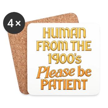 Human from the 1900s - Untersetzer (4er-Set) - Weiß - Vorne