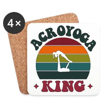 Acroyoga King Acro Yoga - Untersetzer (4er-Set) - Weiß - Vorne