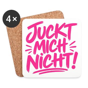 Juckt mich nicht! - cooler Spruch - Untersetzer (4er-Set) - Weiß - Vorne