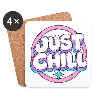 Just Chill Pastell Circle - Untersetzer (4er-Set) - Weiß - Vorne
