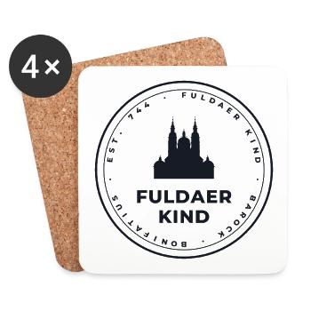 Fuldaer Kind Emblem – Dom & Bonifatius - Untersetzer (4er-Set) - Weiß - Vorne