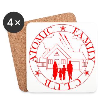 Familienheim-Emblem - Untersetzer (4er-Set) - Weiß - Vorne