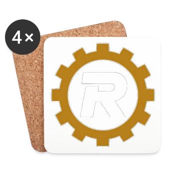 REVOLT™ DEUTSCHLAND GOLD GEAR EDITION - Untersetzer (4er-Set) - Weiß - Vorne