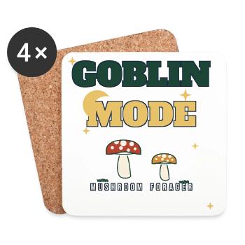 Goblin-Modus Pilzsammler - Untersetzer (4er-Set) - Weiß - Vorne