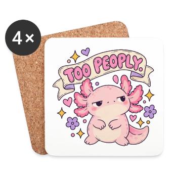 Too Peoply Cute Dragon Sticker - Untersetzer (4er-Set) - Weiß - Vorne