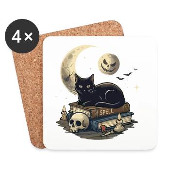 Cat Noir und die verzauberten Bücher - Untersetzer (4er-Set) - Weiß - Vorne