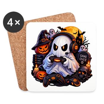 Halloween Gamer Geist: Hol dir den Style jetzt! - Untersetzer (4er-Set) - Weiß - Vorne