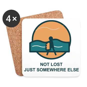Not Lost Just Somewhere Else - Untersetzer (4er-Set) - Weiß - Vorne