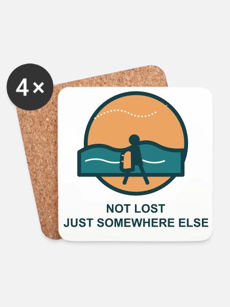 Not Lost Just Somewhere Else - Untersetzer (4er-Set) - Weiß