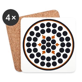 Raketenantrieb Triebwerk Logo - Untersetzer (4er-Set) - Weiß - Vorne