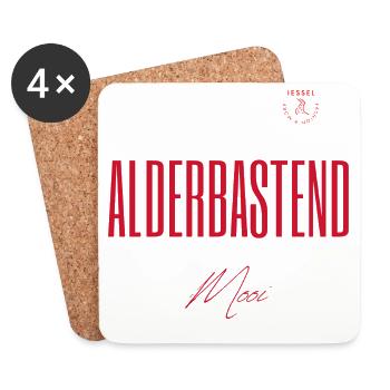 Alderbastend schön – Twente- und Sallands-Dialekt - Untersetzer (4er-Set) - Weiß - Vorne