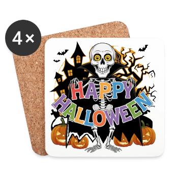 Happy Halloween  - Untersetzer (4er-Set) - Weiß - Vorne