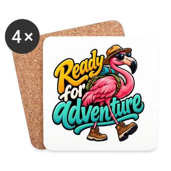 Flamingo - Untersetzer (4er-Set) - Weiß - Vorne