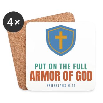 Put On The Full Armor Of God – Ephesians 6:11 - Untersetzer (4er-Set) - Weiß - Vorne