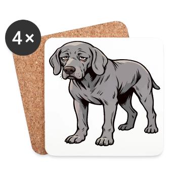 Weimaraner Weimaranerbesitzer Weimaranerliebhaber - Untersetzer (4er-Set) - Weiß - Vorne