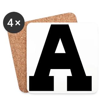 A - Untersetzer (4er-Set) - Weiß - Vorne