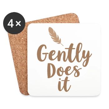 Gently Does It - Untersetzer (4er-Set) - Weiß - Vorne