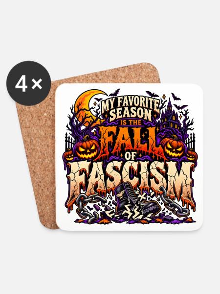 Unheimlicher Fall des Faschismus - Untersetzer (4er-Set) - Weiß