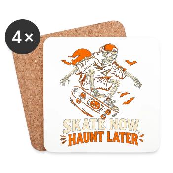 Skate Now Haunt Later - Untersetzer (4er-Set) - Weiß - Vorne