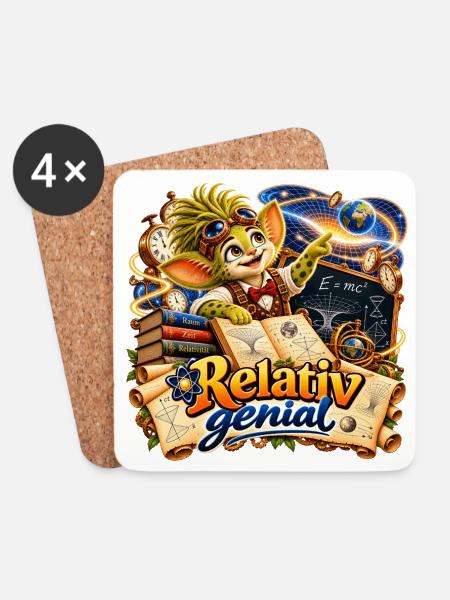 Wenuma Relativ genial - Untersetzer (4er-Set) - Weiß