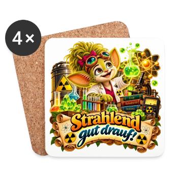 Wenuma Strahlend Gut Drauf - Untersetzer (4er-Set) - Weiß - Vorne
