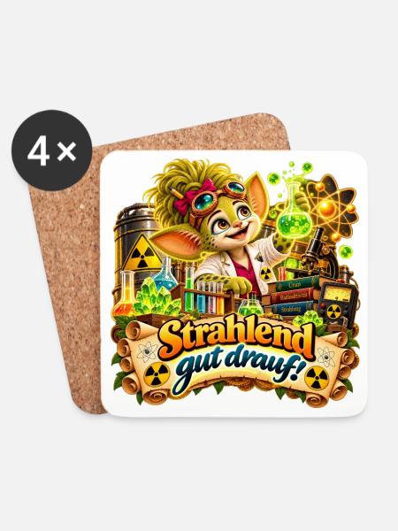 Wenuma Strahlend Gut Drauf - Untersetzer (4er-Set) - Weiß