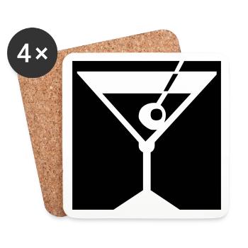 Cocktail - Untersetzer (4er-Set) - Weiß - Vorne