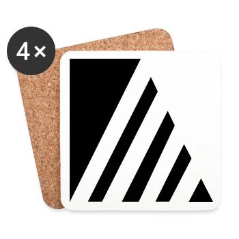 Stylish strokes - Coasters (set of 4) - white - Front