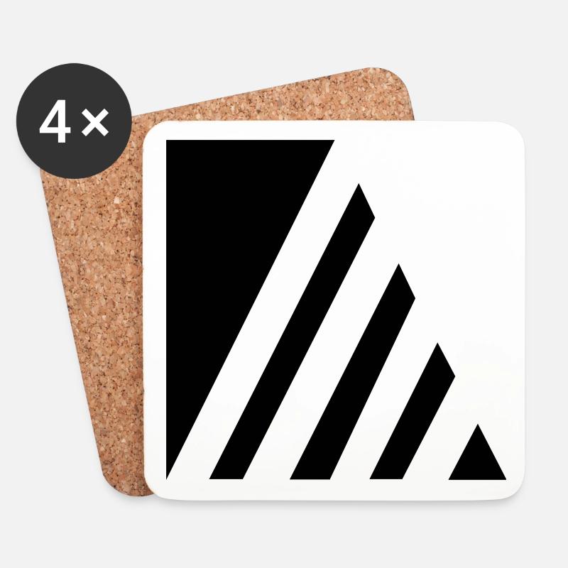 Stylish strokes - Coasters (set of 4) - white