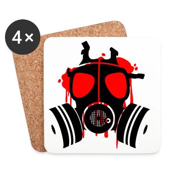 death is everywhere - Coasters (set of 4) - white - Front