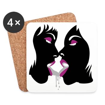 fluffy girls - Untersetzer (4er-Set) - Weiß - Vorne