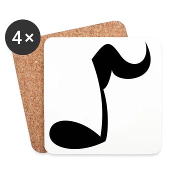 Note - Untersetzer (4er-Set) - Weiß - Vorne