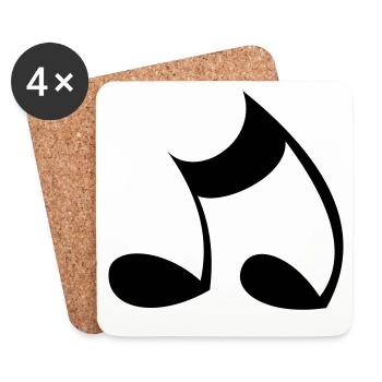 Note - Untersetzer (4er-Set) - Weiß - Vorne