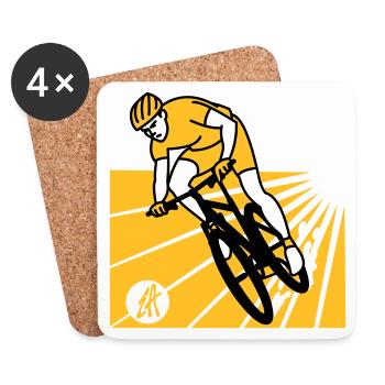 VTT - Dessous de verre (lot de 4) - blanc - Devant