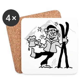 Apres-ski - Coasters (set of 4) - white - Front