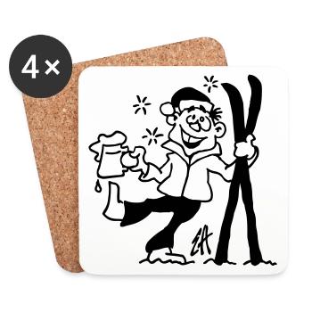 Apres-ski - Coasters (set of 4) - white - Front