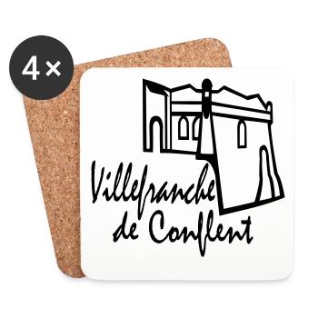 villefranche de conflent,pyrènèes orientales - Untersetzer (4er-Set) - Weiß - Vorne
