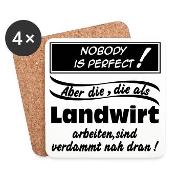 Landwirtschaft , Landwirt , Farmer , Nobody (25) - Untersetzer (4er-Set) - Weiß - Vorne